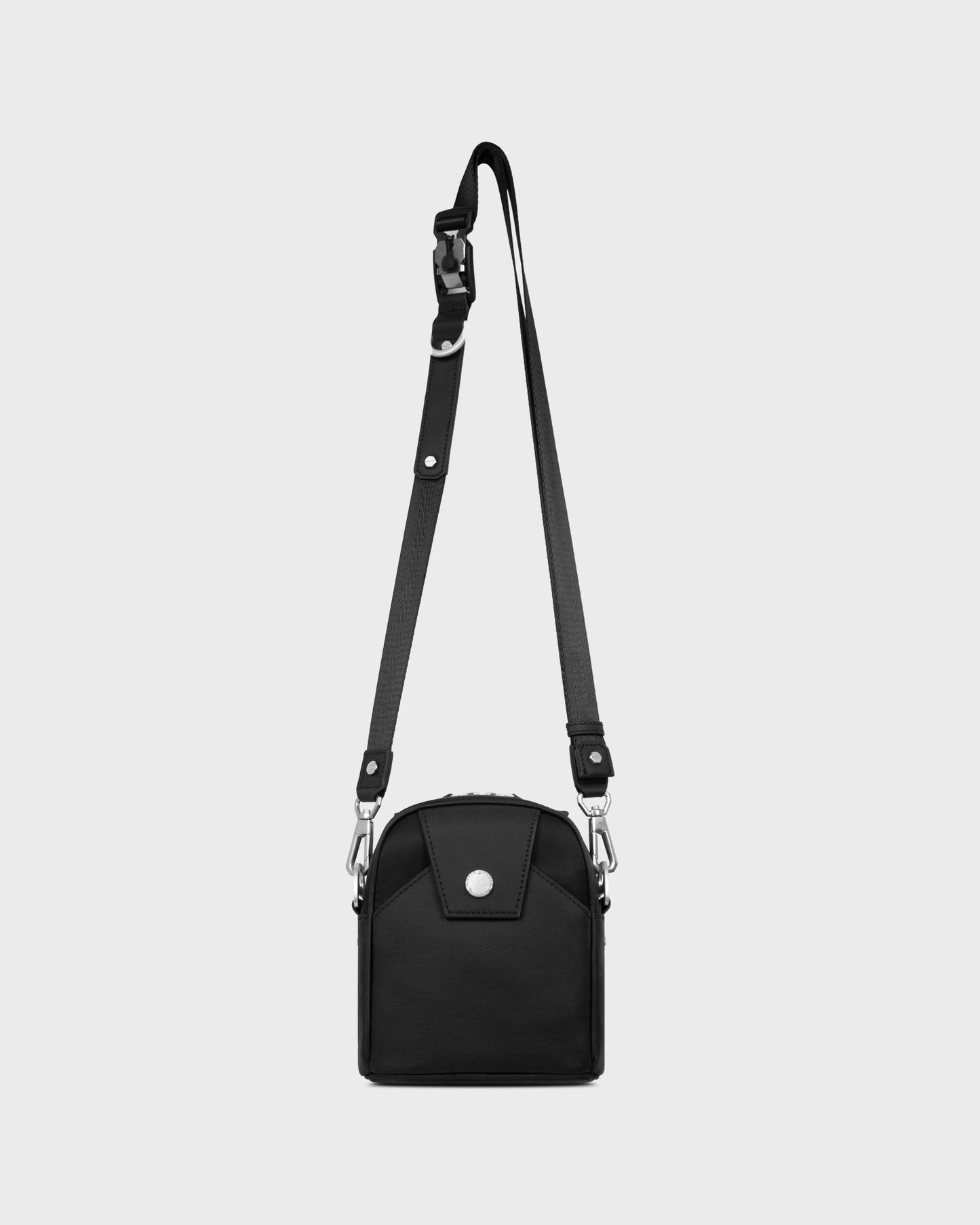 SANBAE Black Nylon and Leather Crossbody Bag