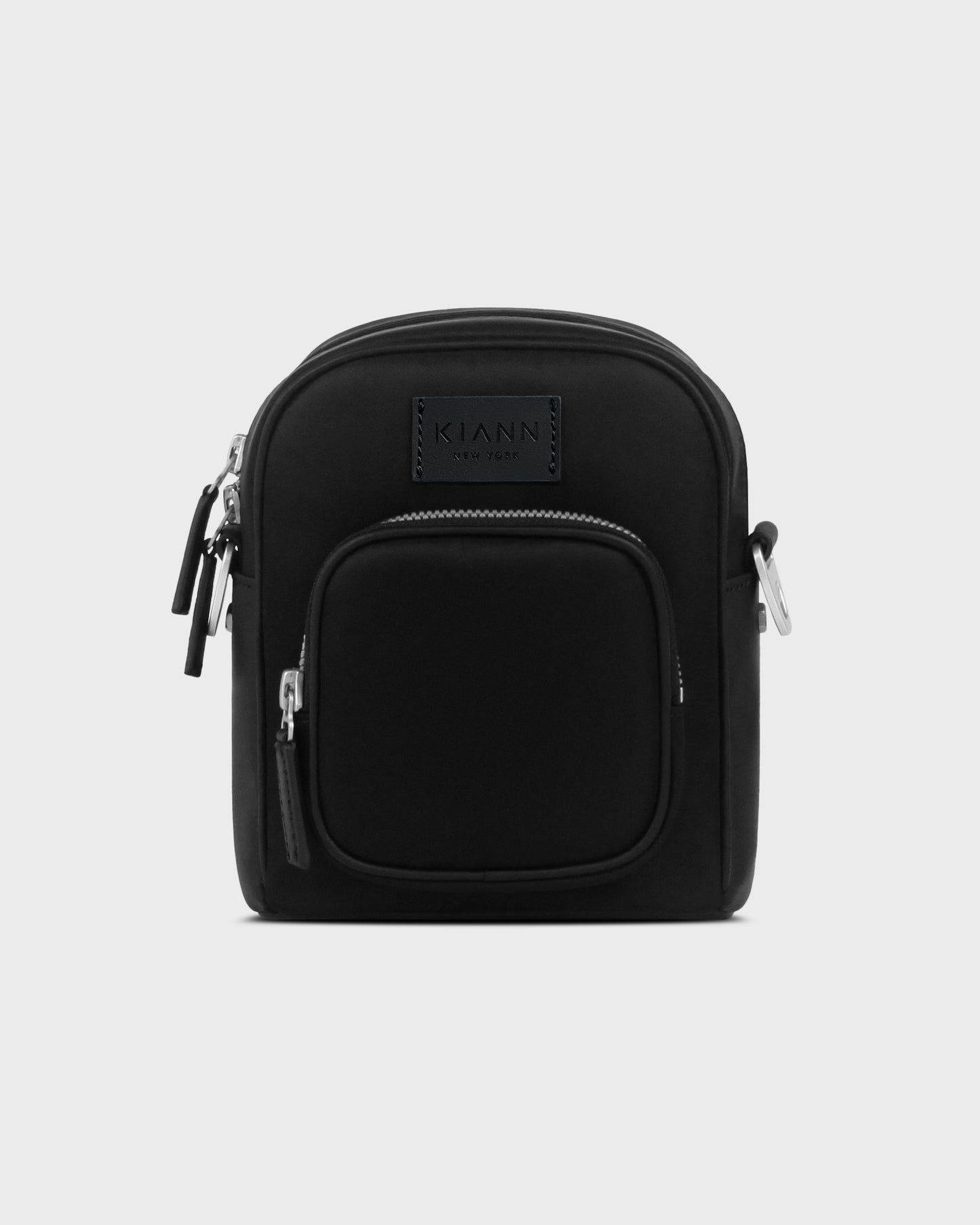 SANBAE Black Nylon and Leather Crossbody Bag