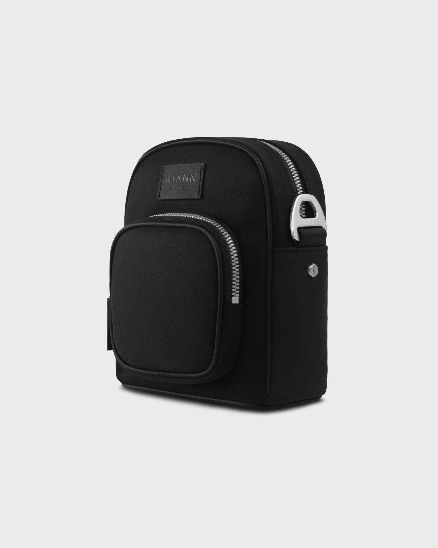 SANBAE Black Nylon and Leather Crossbody Bag