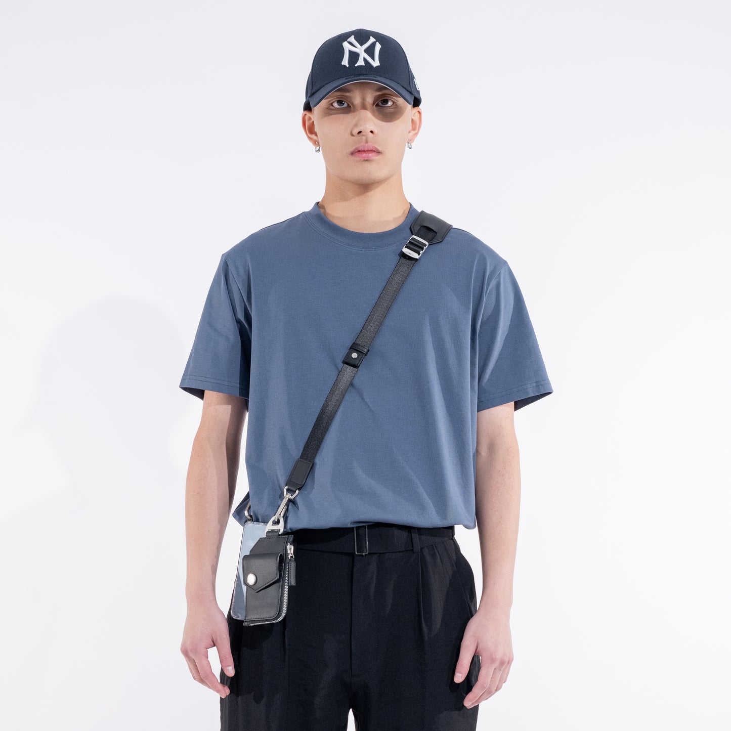 OCTA Black Nylon & Leather Crossbody Strap
