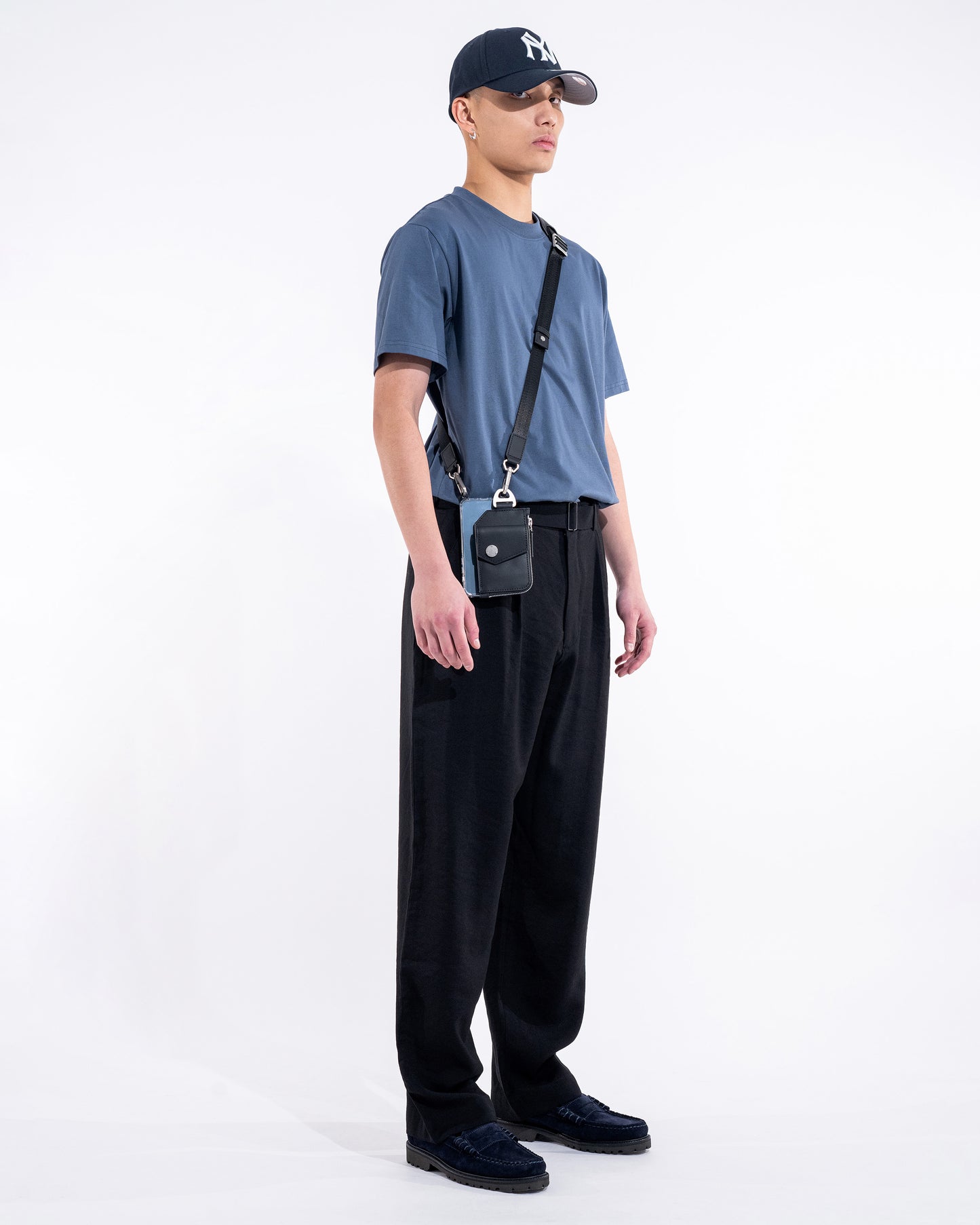 OCTA Black Nylon & Leather Crossbody Strap