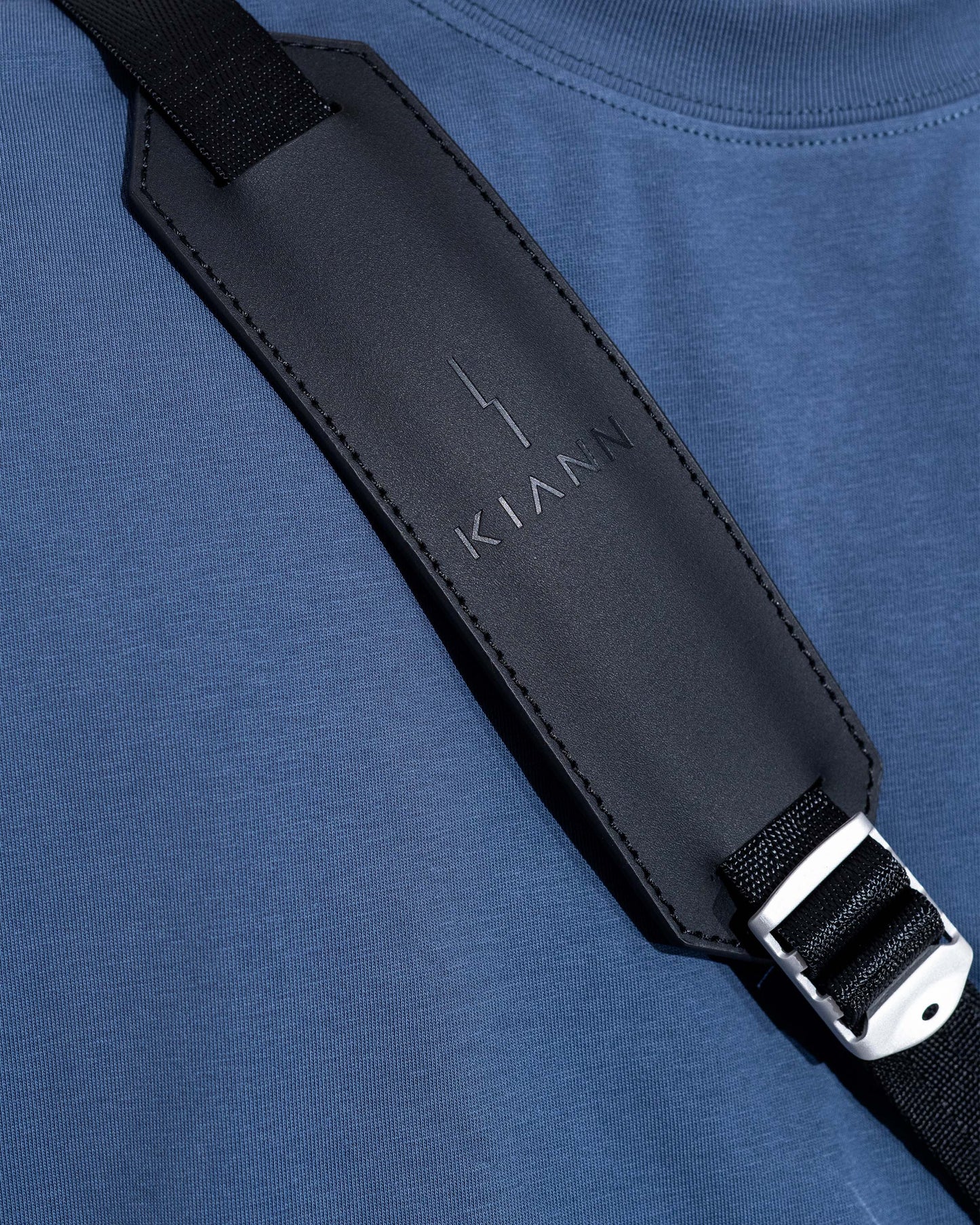 OCTA Black Nylon & Leather Crossbody Strap