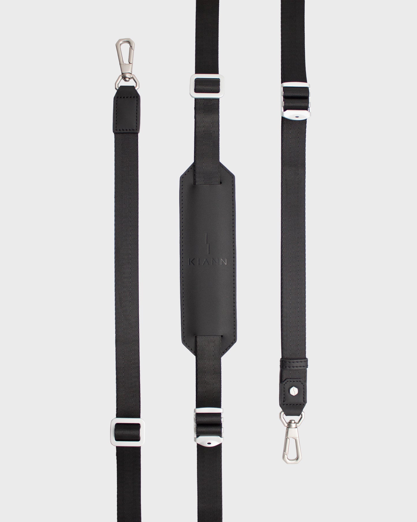 OCTA Black Nylon & Leather Crossbody Strap