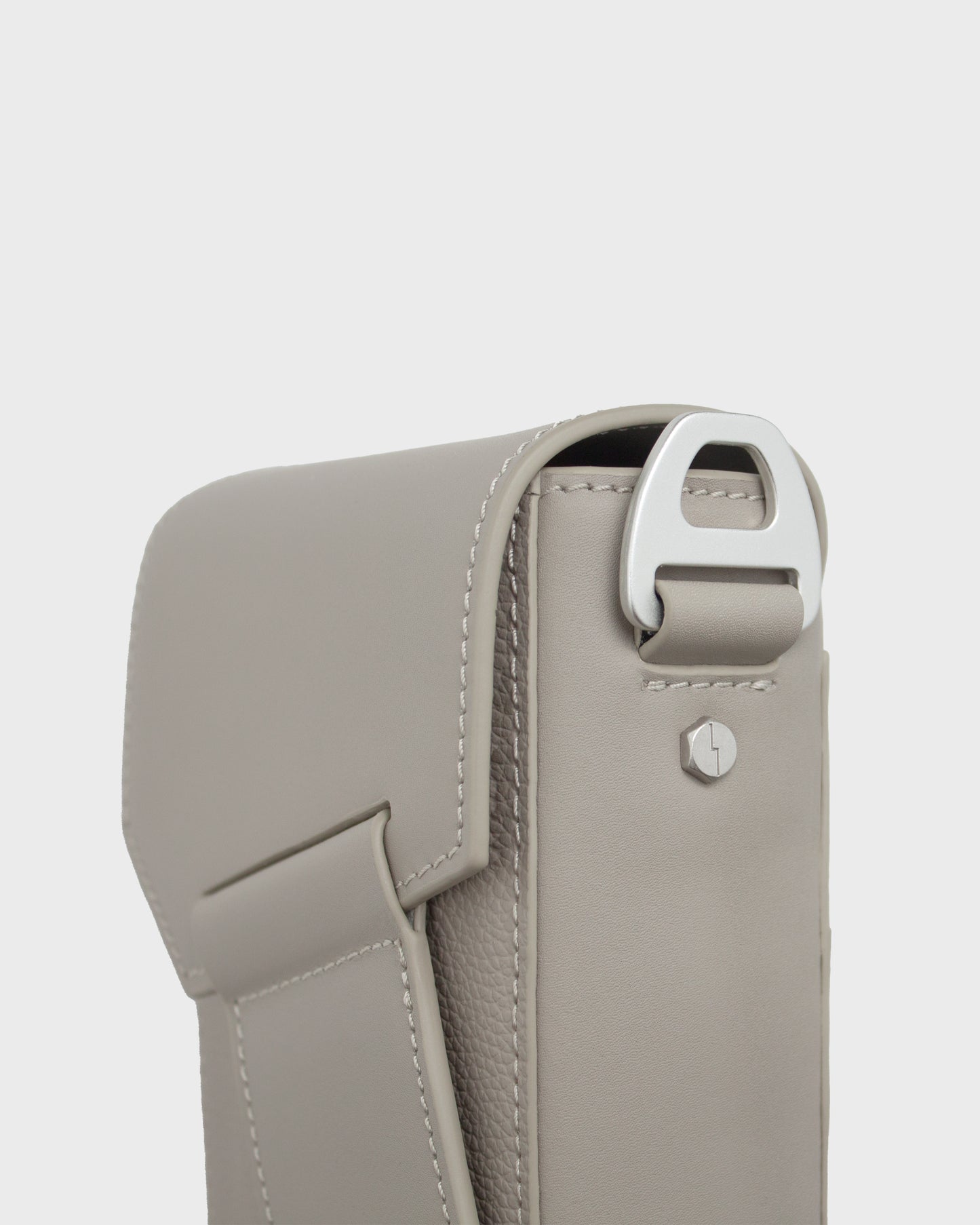 LIIN Light Grey Genuine Leather Phone Bag