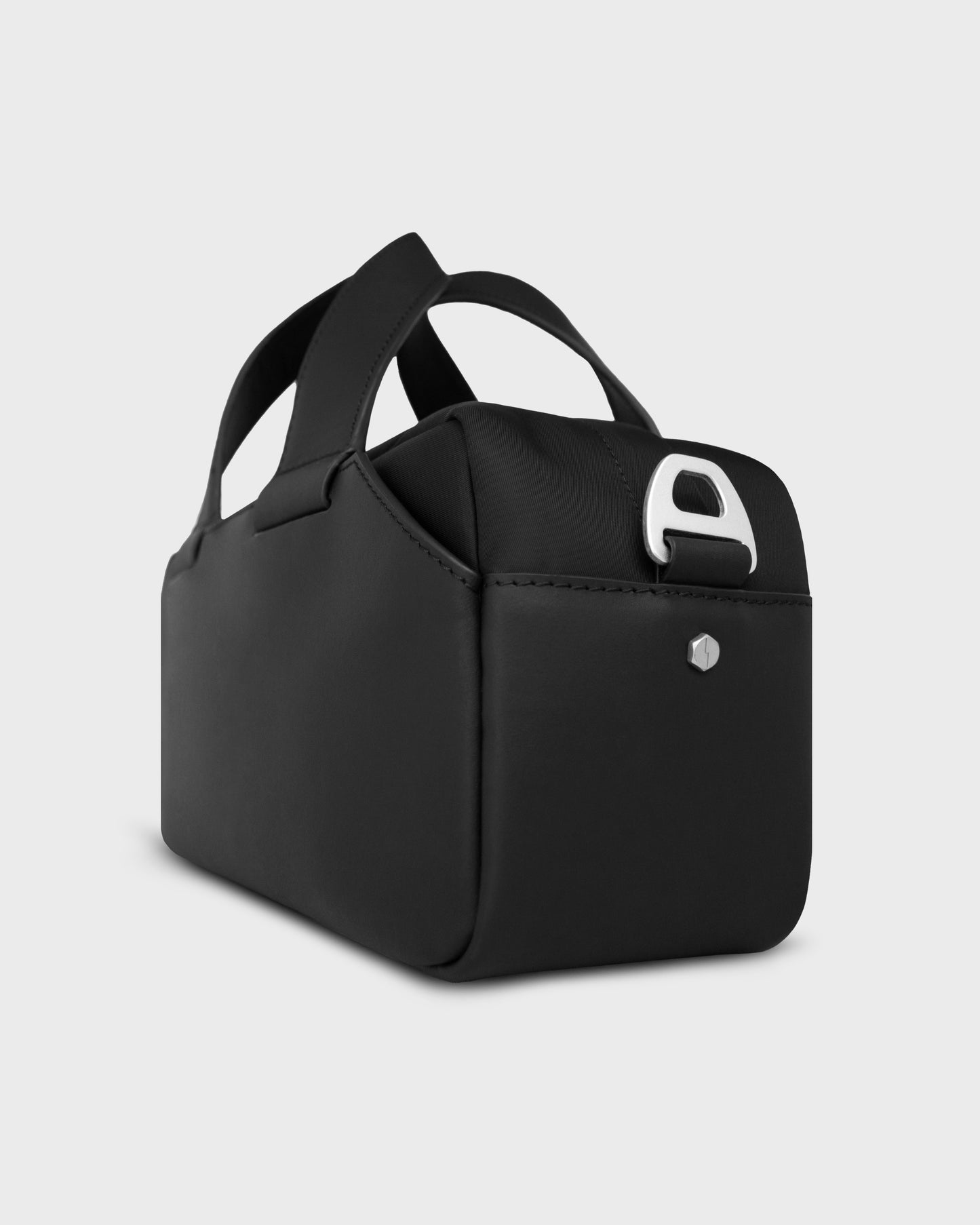 ZOID Black Nylon and Leather Mini Duffle Bag