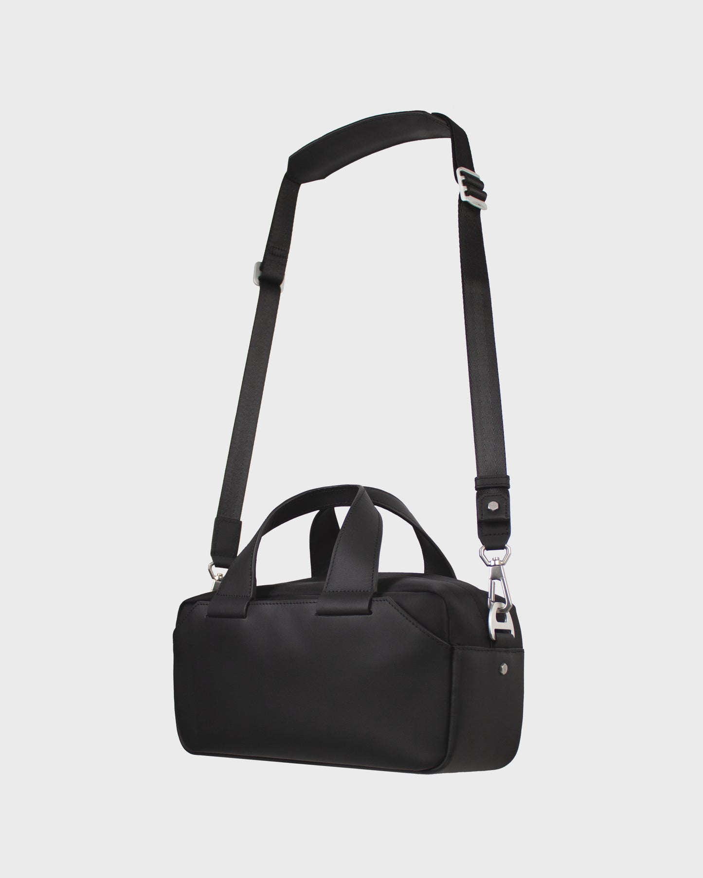ZOID Black Nylon and Leather Mini Duffle Bag
